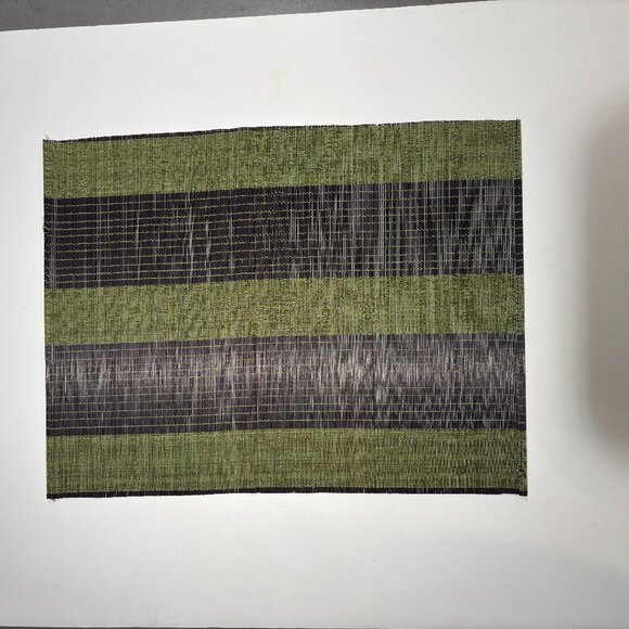 Set of 6 rollup Bamboo Placemats Green & Brown New in package - Picture 4 of 6